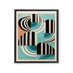 Retro Geometric Shapes 1 Framed Canvas Print Gallery Image 6
