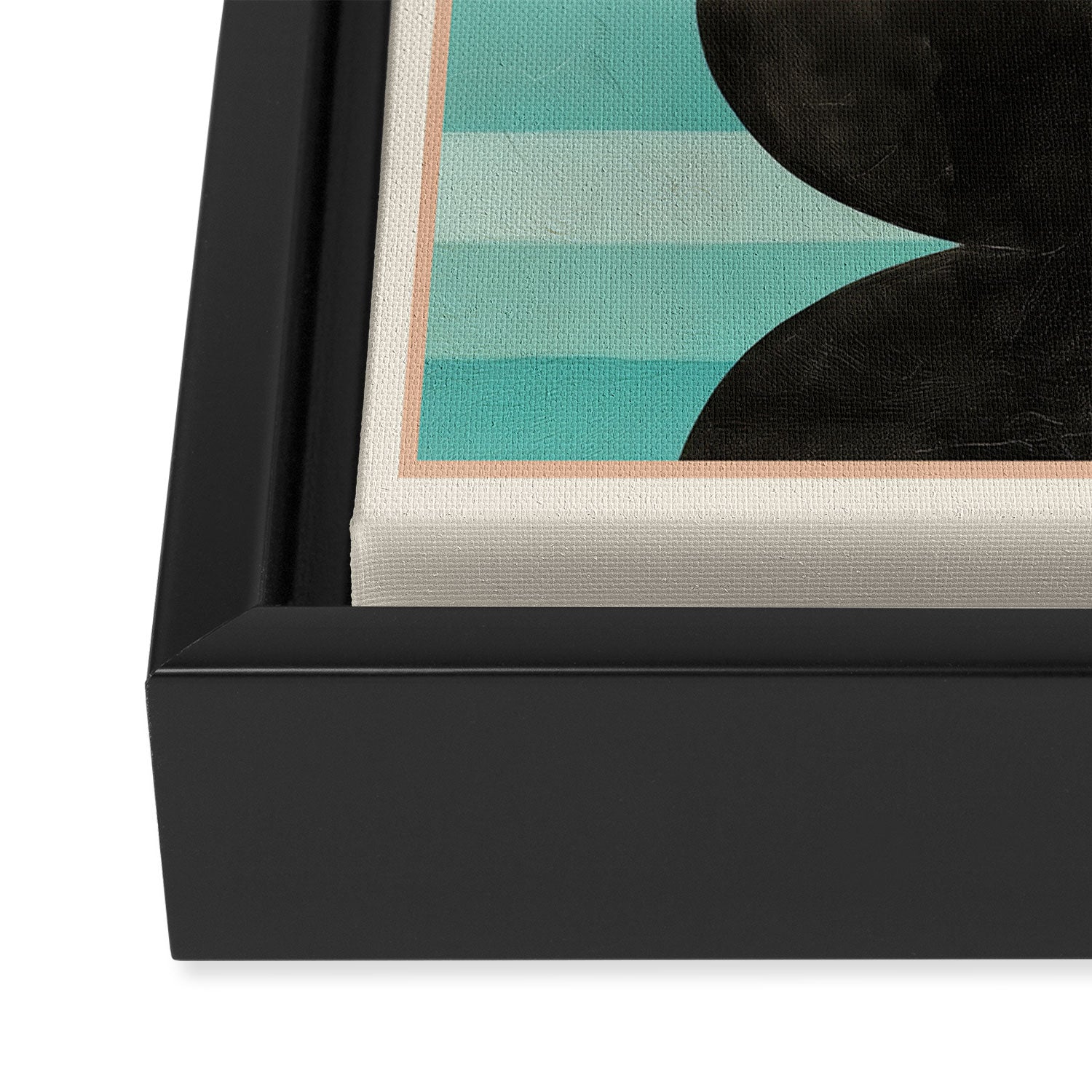 Retro Geometric Shapes 2 Framed Canvas Print Gallery Image 3