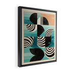 Retro Geometric Shapes 2 Framed Canvas Print Gallery Image 2