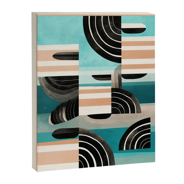 Retro Geometric Shapes 3 Canvas Print Gallery Image 1