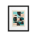 Retro Geometric Shapes 3 Framed Art Print Gallery Image 5