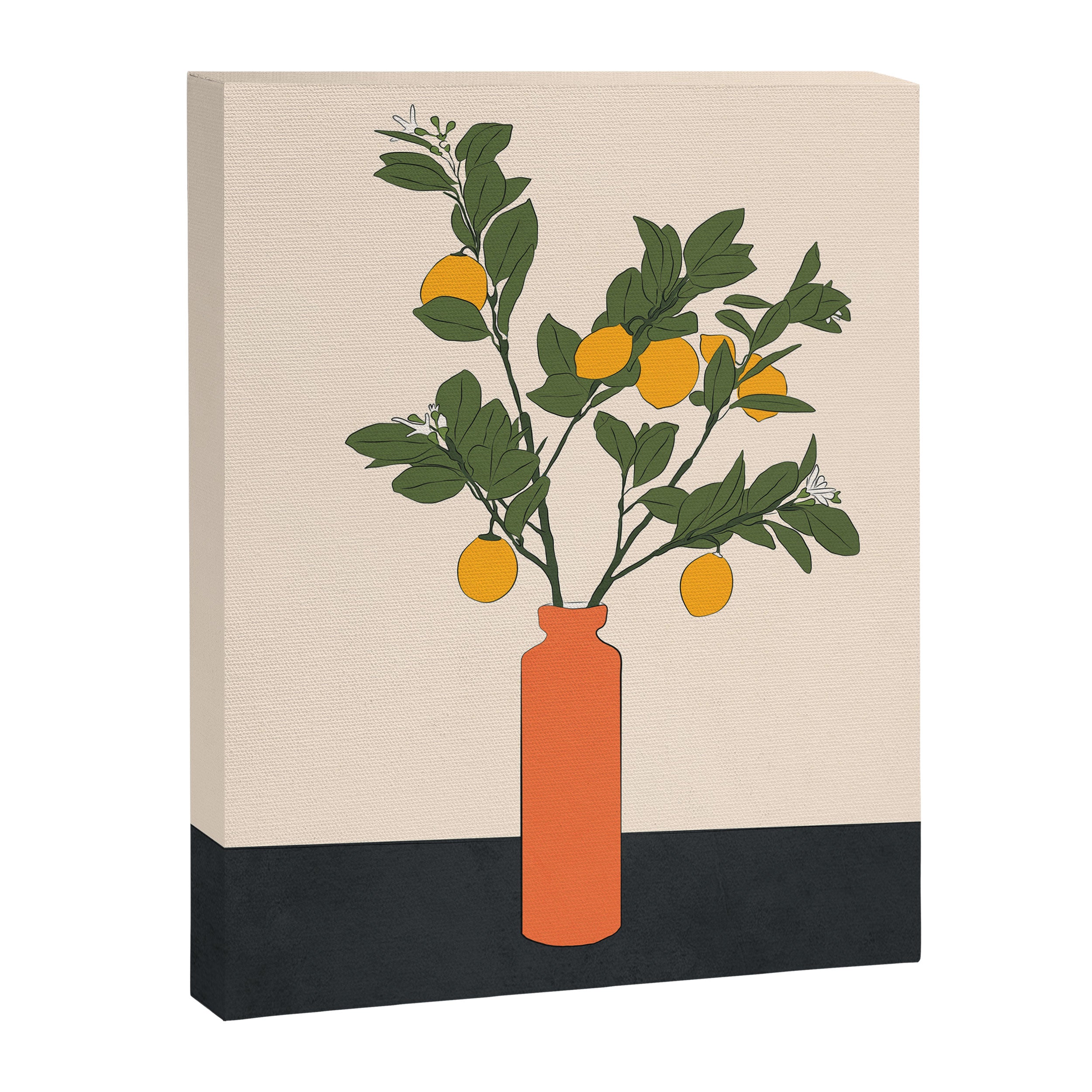 Ripe Lemon Plant Canvas Print Gallery Image 6