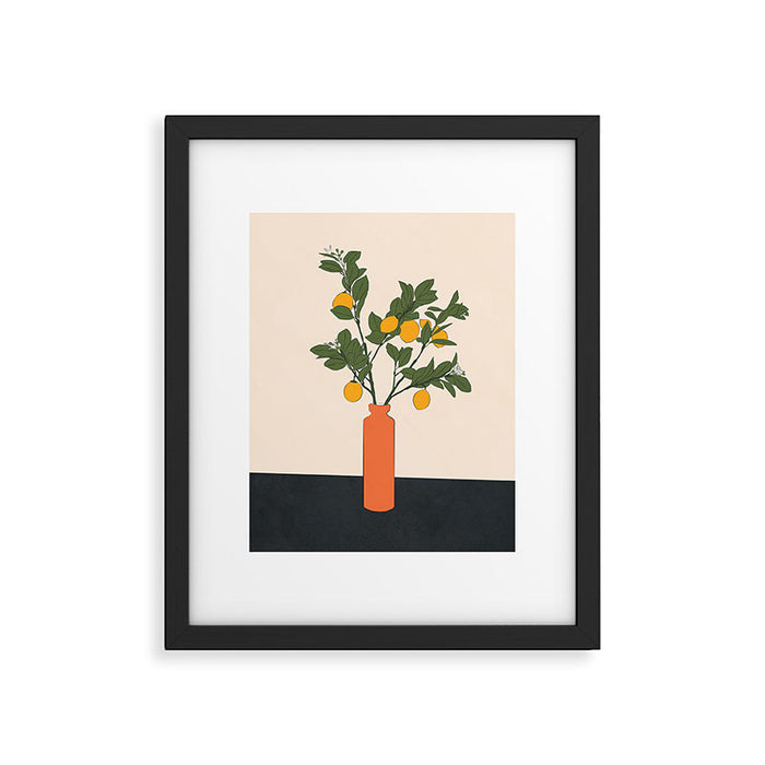 Ripe Lemon Plant Framed Art Print Gallery Image 1