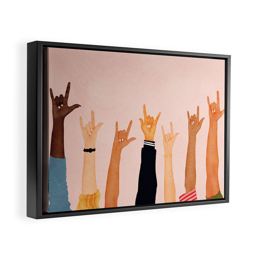 Rock On Framed Canvas Print Gallery Image 2