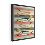 Sardines on Stripes Framed Canvas Print Gallery Image 2
