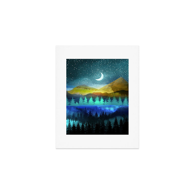 Silent Forest Night Art Print Gallery Image 1