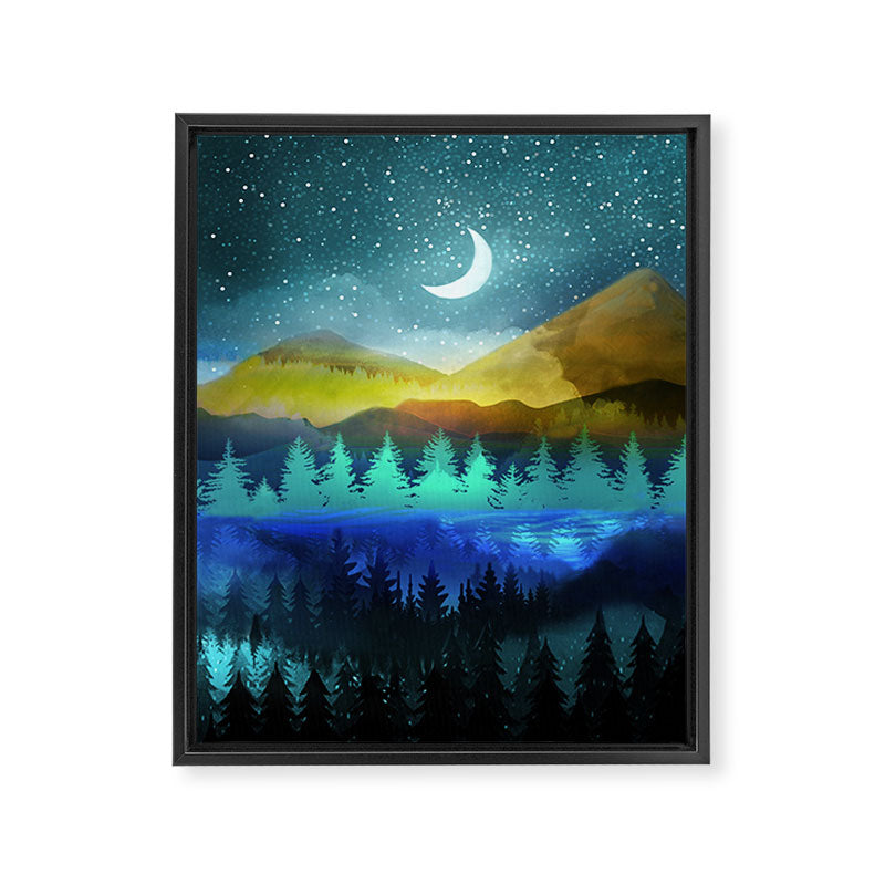 Silent Forest Night Framed Canvas Print Gallery Image 8