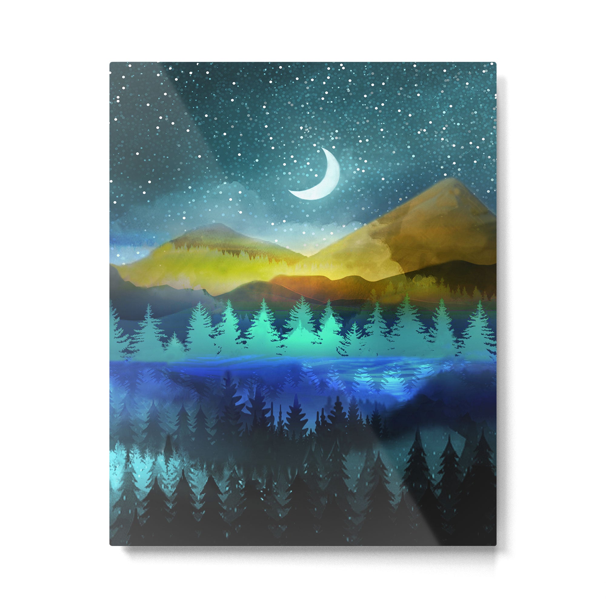 Silent Forest Night Metal Print Gallery Image 6