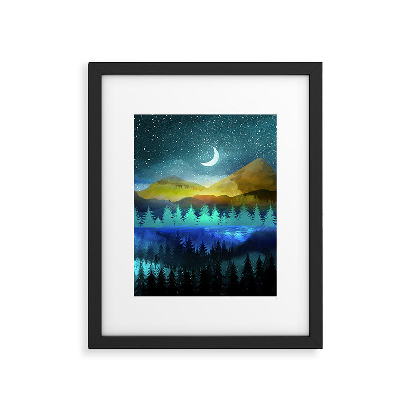 Silent Forest Night Framed Art Print Gallery Image 6