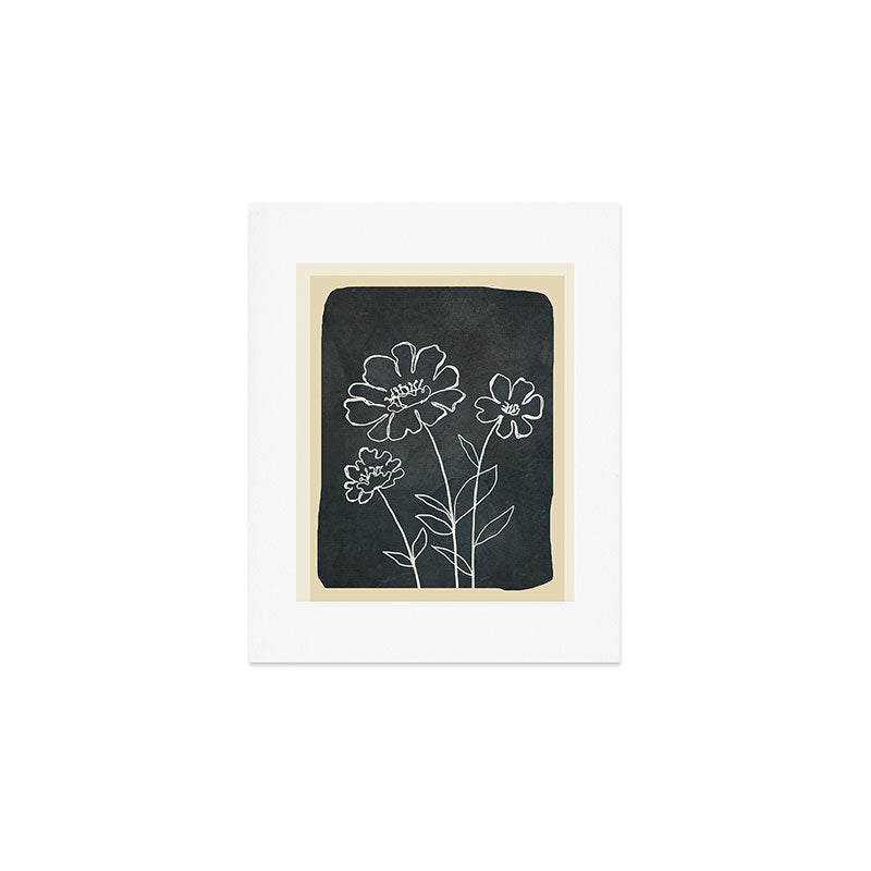 Sketch Line Flowers 4 Art Print Gallery Image 1