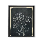 Sketch Line Flowers 4 Framed Canvas Print Gallery Image 8