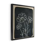 Sketch Line Flowers 4 Framed Canvas Print Gallery Image 2