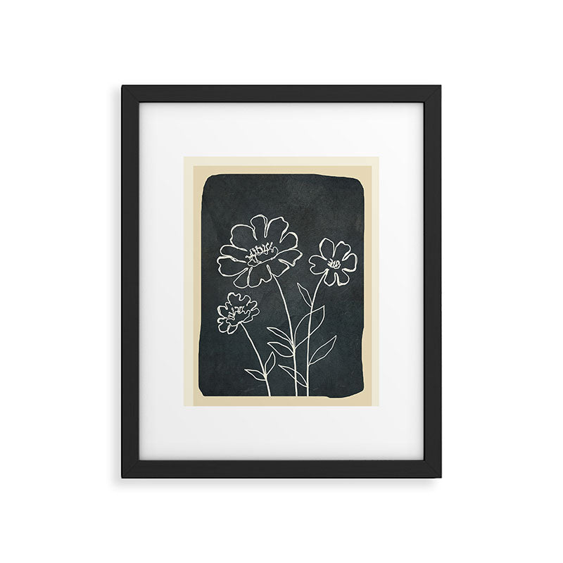 Sketch Line Flowers 4 Framed Art Print Gallery Image 6