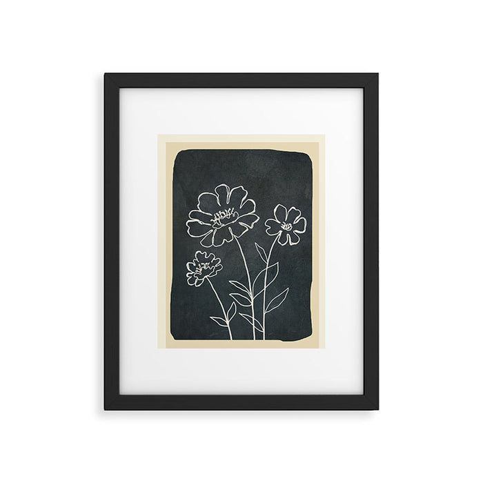 Sketch Line Flowers 4 Framed Art Print Gallery Image 1