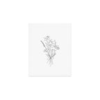 Small Wildflowers Minimalist Line Art Art Print Gallery Image 1