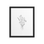 Small Wildflowers Minimalist Line Art Framed Art Print Gallery Image 5