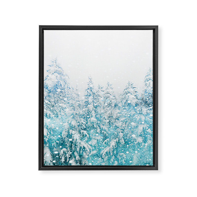 Snowy Pines Framed Canvas Print Gallery Image 8