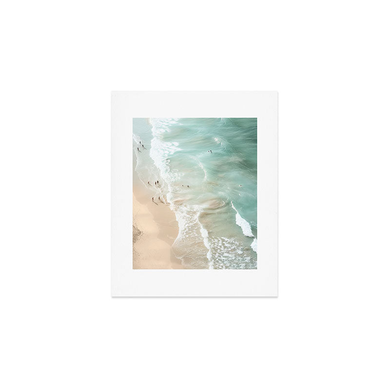 Soft Coastal Beach Scene Art Print Gallery Image 1