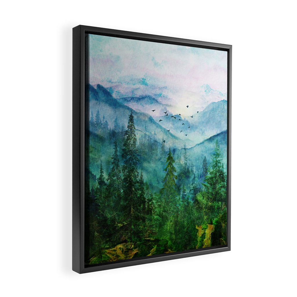 Spring Mountainscape Framed Canvas Print Gallery Image 2