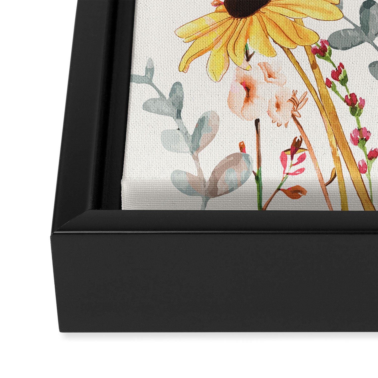 Summer Flowers Framed Canvas Print Gallery Image 3