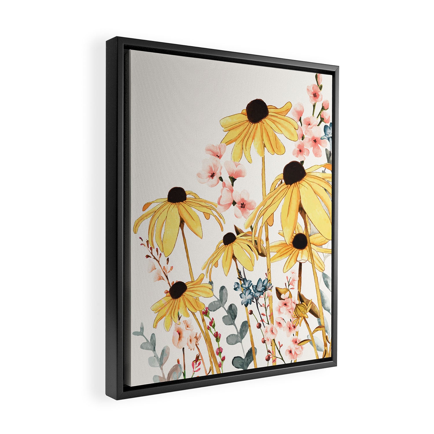 Summer Flowers Framed Canvas Print Gallery Image 2