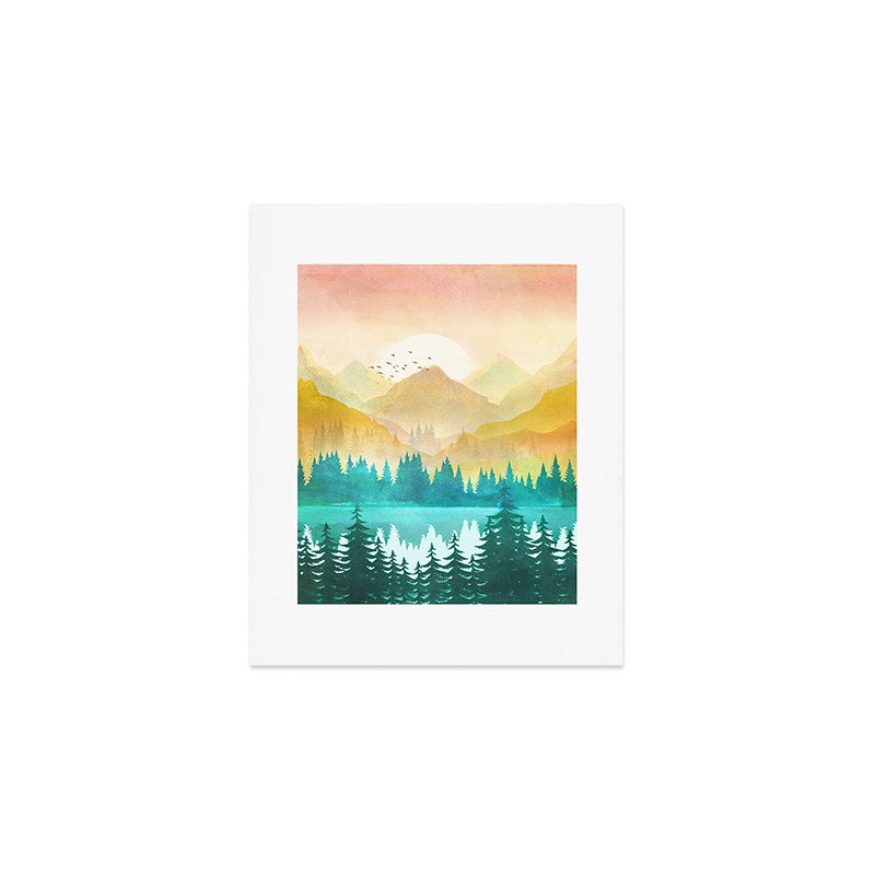 Summer Mountain Sunrise Art Print Gallery Image 1
