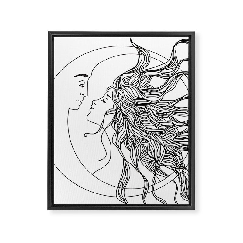 Sun and Moon II Framed Canvas Print Gallery Image 8