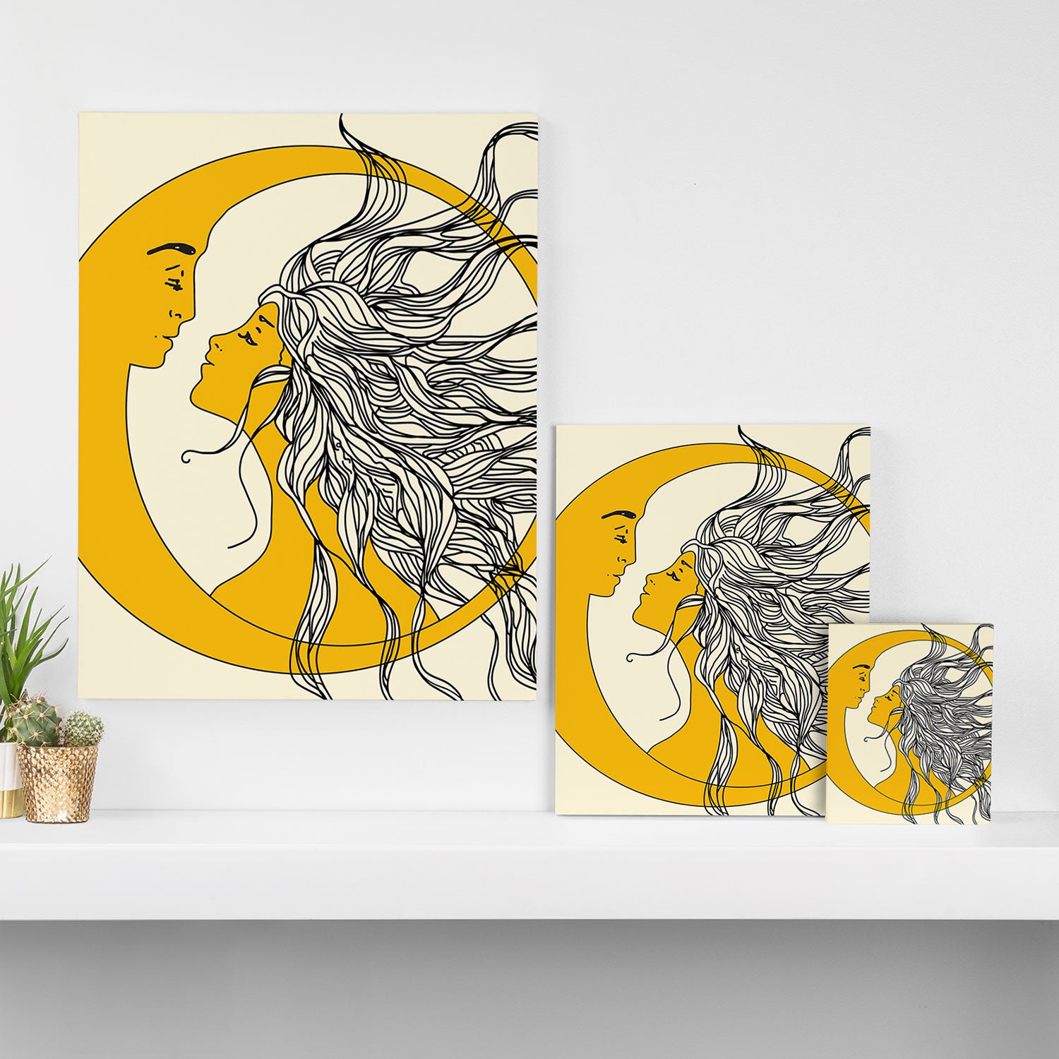 Sun and Moon Canvas Print Gallery Image 3