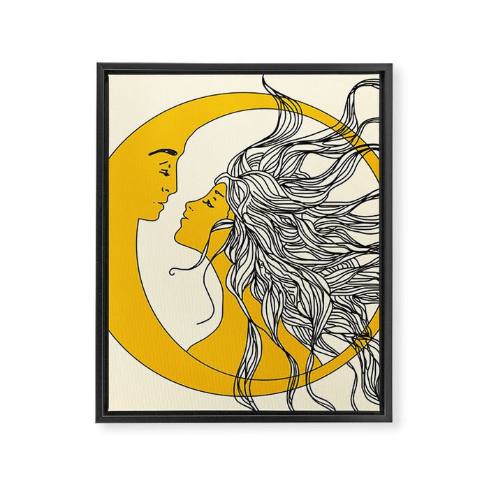 Sun and Moon Framed Canvas Print Gallery Image 1