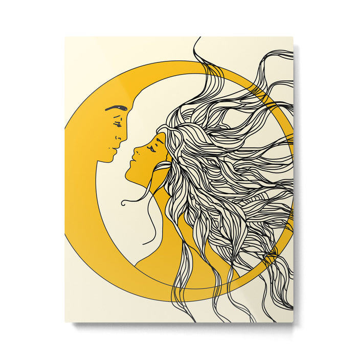 Sun and Moon Metal Print Gallery Image 1