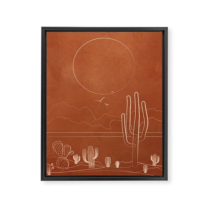 Sun over the Desert 1 Framed Canvas Print Gallery Image 1
