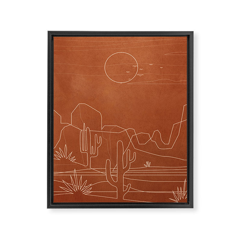 Sun over the Desert 3 Framed Canvas Print Gallery Image 6