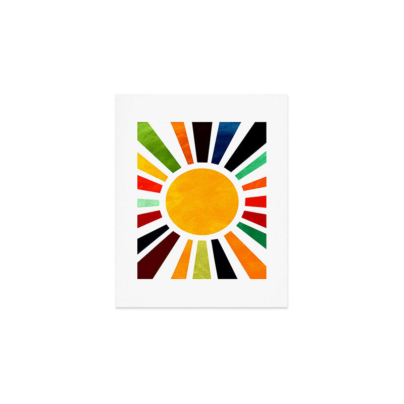 Sun Retro Art Art Print Gallery Image 1