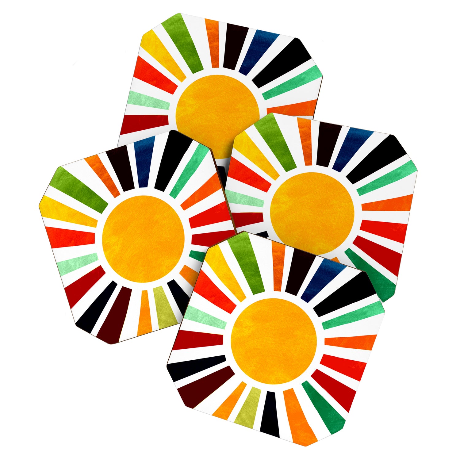 Sun Retro Art Coaster Gallery Image 1