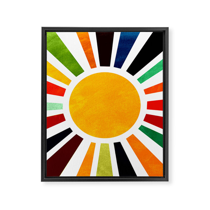 Sun Retro Art Framed Canvas Print Gallery Image 8