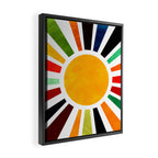 Sun Retro Art Framed Canvas Print Gallery Image 2