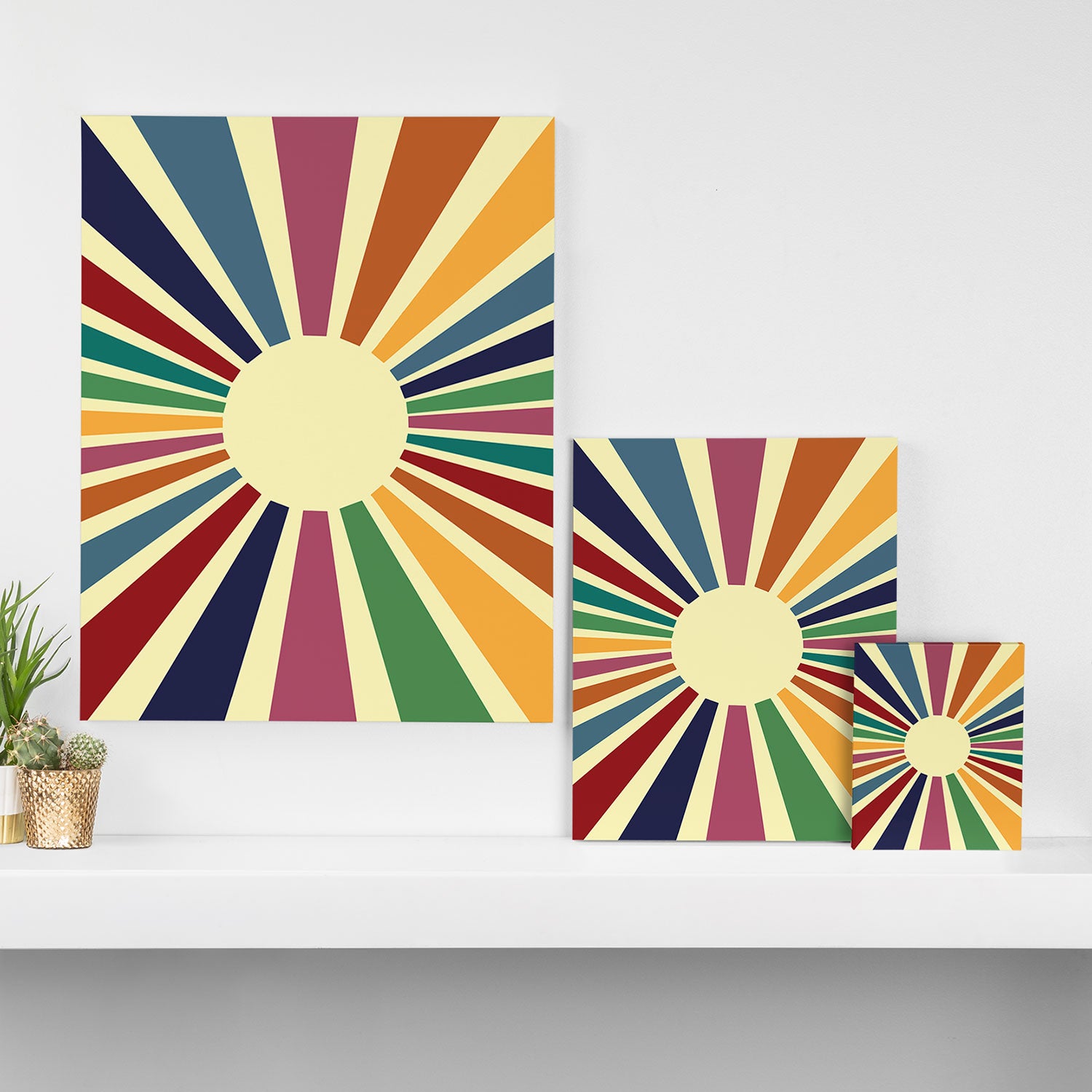 Sun Retro Art II Canvas Print Gallery Image 3