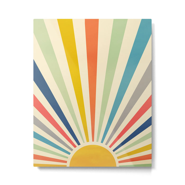 Sun Retro Art III Metal Print Gallery Image 1