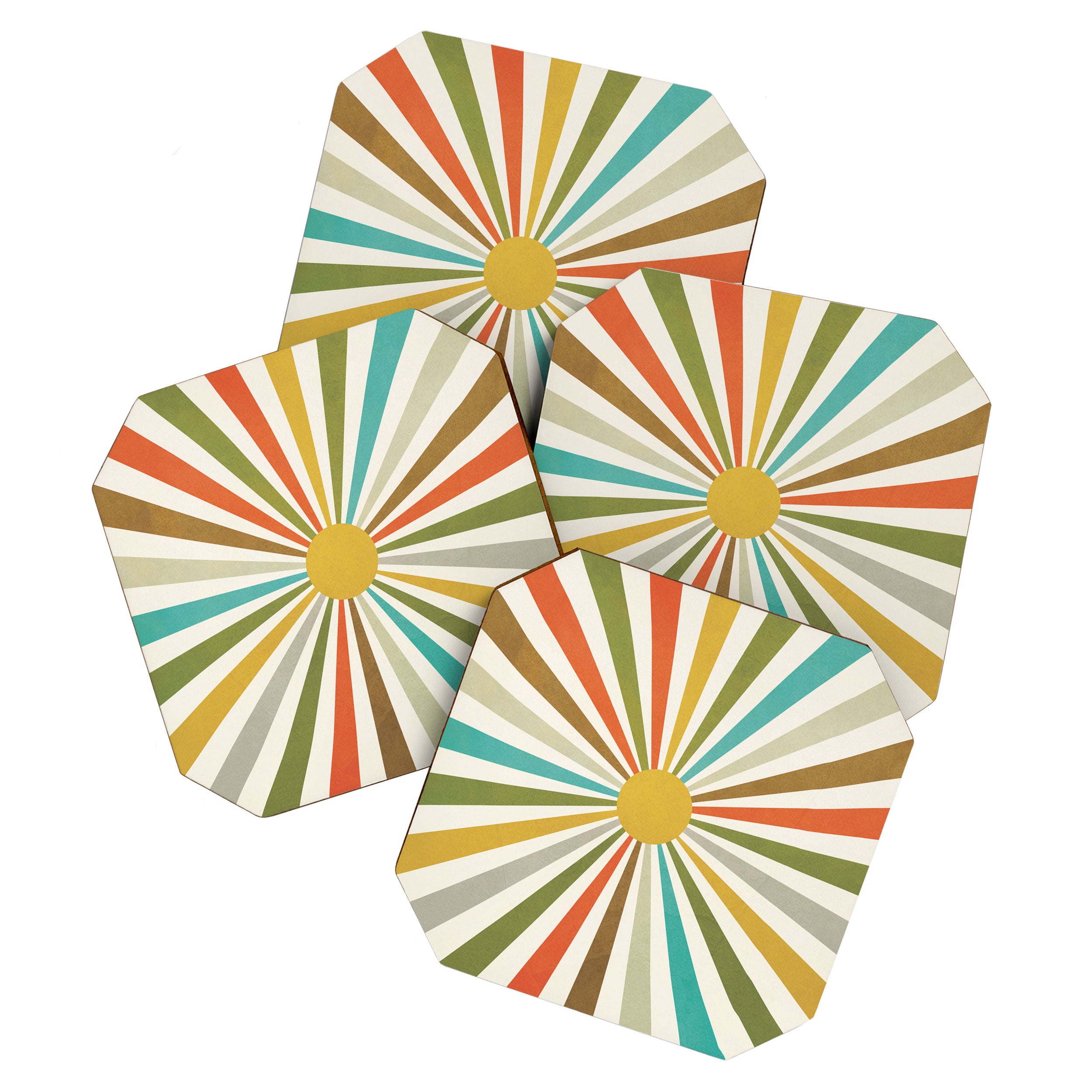 Sun Retro Art IV Coaster Gallery Image 1