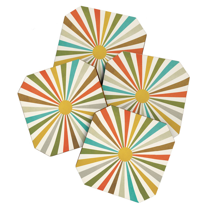 Sun Retro Art IV Coaster Gallery Image 1