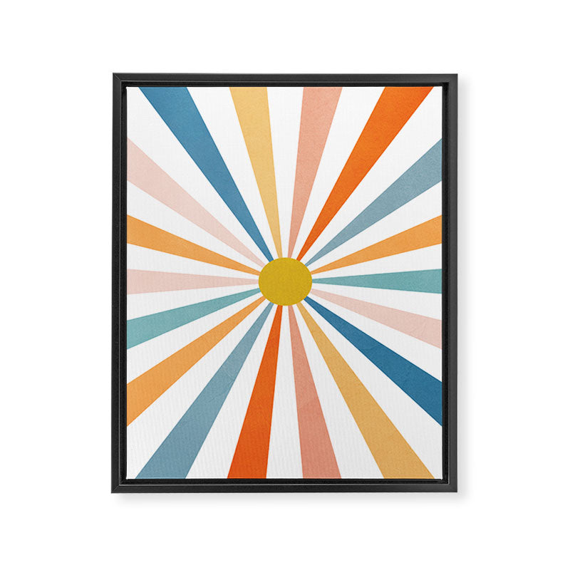 Sun Retro Art V Framed Canvas Print Gallery Image 8