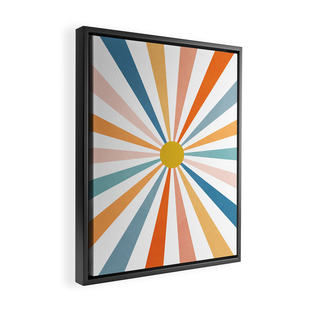 Sun Retro Art V Framed Canvas Print Gallery Image 2