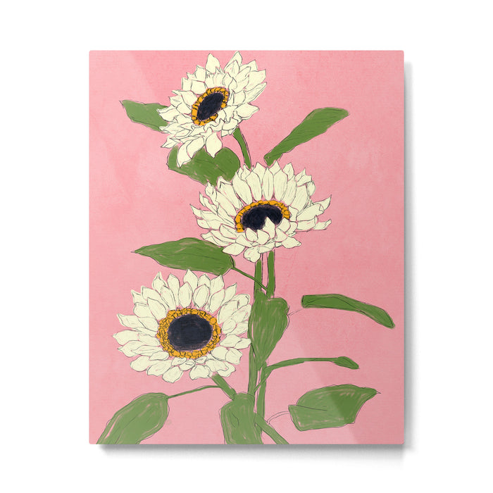 Sunflower Pink Sami Metal Print Gallery Image 1