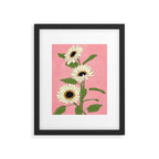 Sunflower Pink Sami Framed Art Print Gallery Image 4