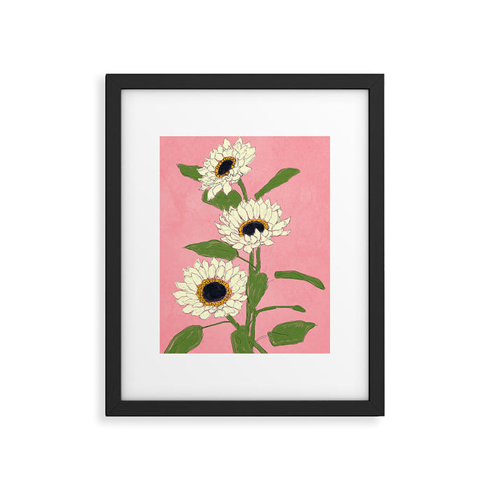 Sunflower Pink Sami Framed Art Print Gallery Image 1