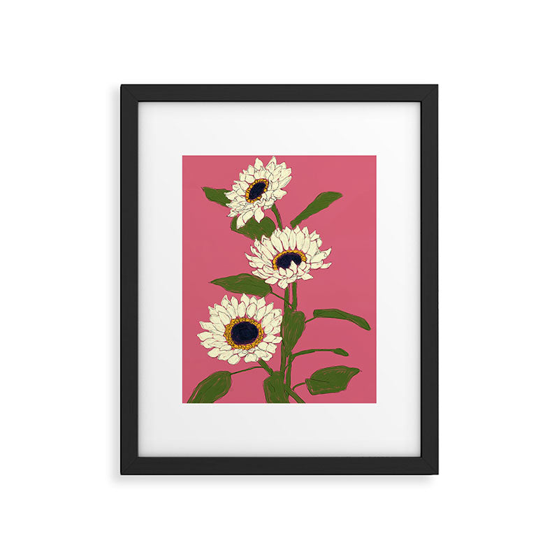 Sunflower Pink Sami Framed Art Print Gallery Image 5