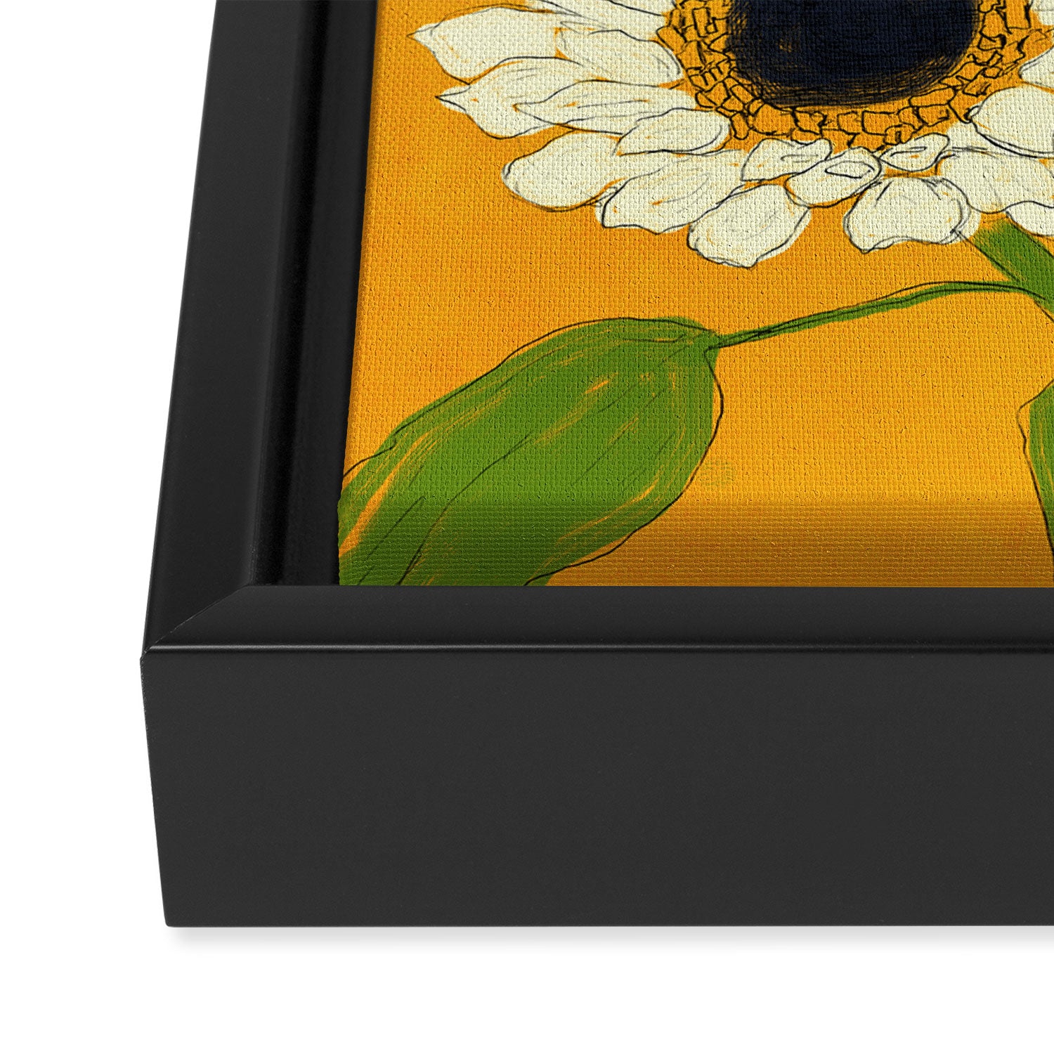 Sunflower Yellow Sami Framed Canvas Print Gallery Image 3