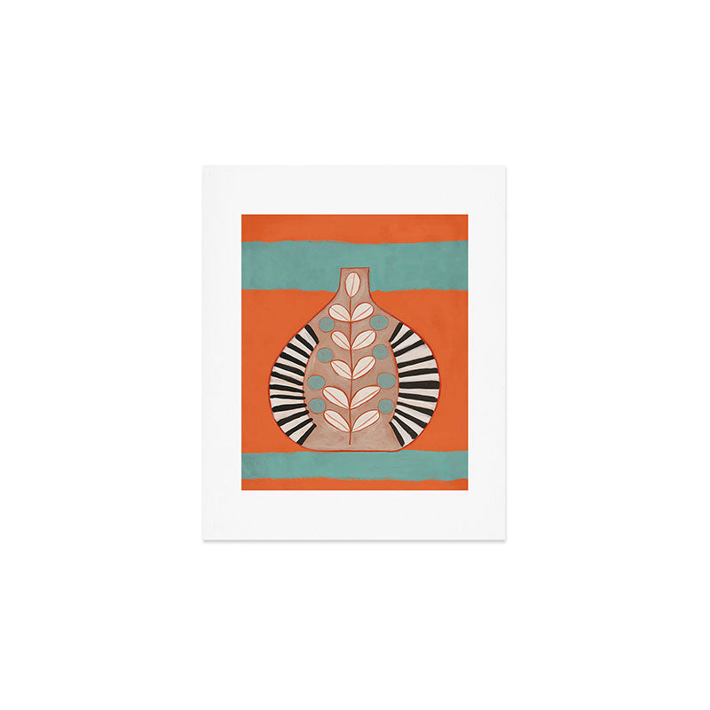 Sunlit Folk Vase Art Print Gallery Image 1