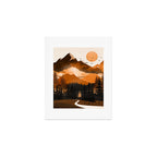 Sunshine over the peaceful mountainside Art Print Gallery Image 1