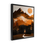 Sunshine over the peaceful mountainside Framed Canvas Print Gallery Image 2